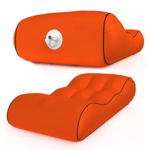 1832B Outdoor Portable One-Touch Automatic Inflatable Sofa Foldable Seat(Orange)