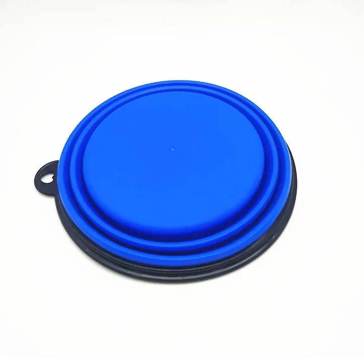 2Pcs M 650ml black Portable Outdoor Pet feed bowl Foldable Silicone travel Bowl AZ11377