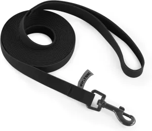 5ft Black Long Leash - Waterproof Training Dog Leash for Recall, Swimming, Camping, Beach, Hunting, Walking