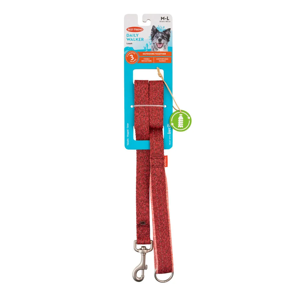 Best Friend Daily Walker leash M-L 180cm, 25 mm x 180 cm, colour assortment