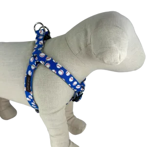 Blue/White Baseballs Dog Harness - 1019