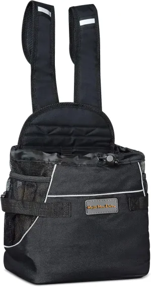 Cinf Backpack Adjustable Pet Front Cat Dog Carrier Bag Easy-Fit Traveling Hiking Camping Puppies Outdoor Use Black