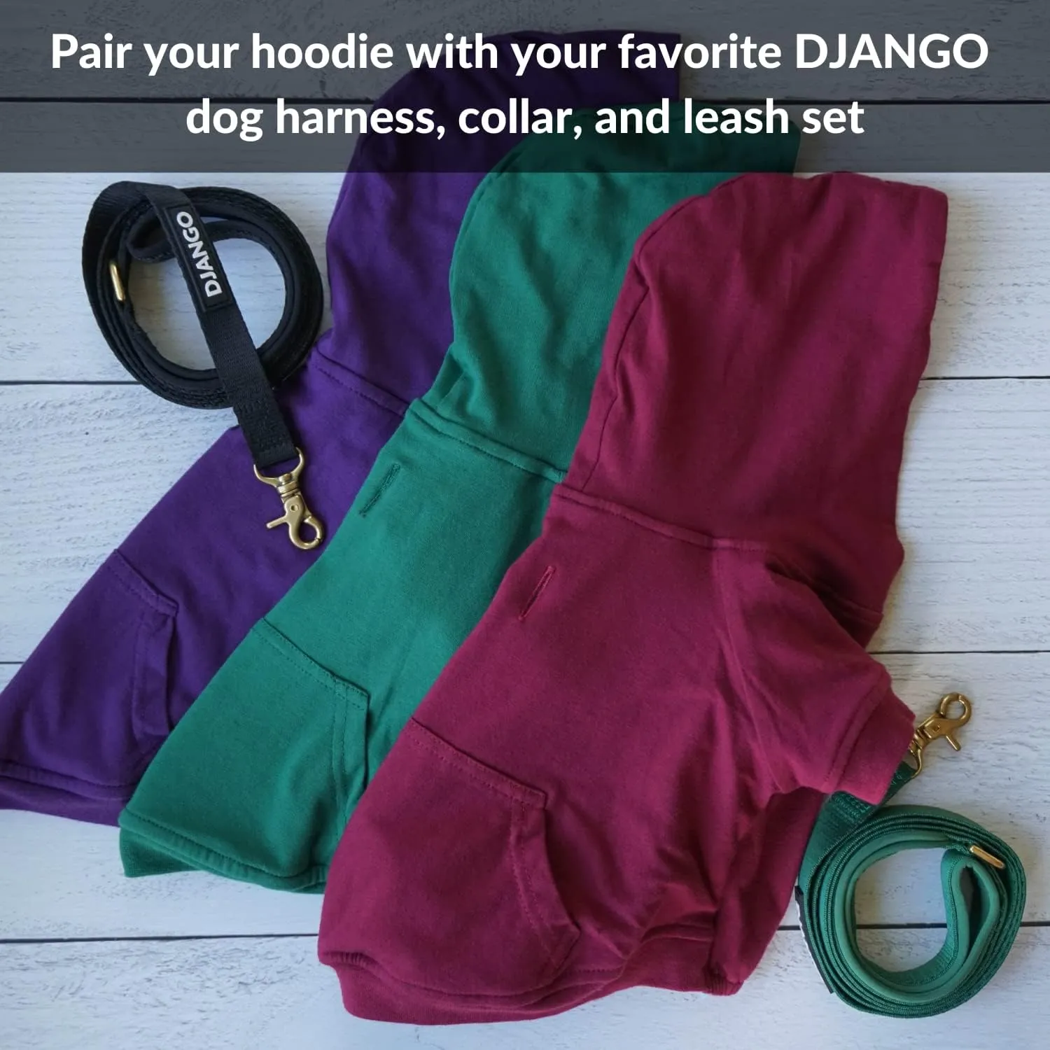 DJANGO Fully Lined Hoodie for Dog - Soft, Stretchy, and Cozy Sweatshirts for Dogs - Forest Green Winter Dog Sweaters for Dachshunds and Small Dogs - Warm Dog Hoodie X-Small with Elastic Waistband