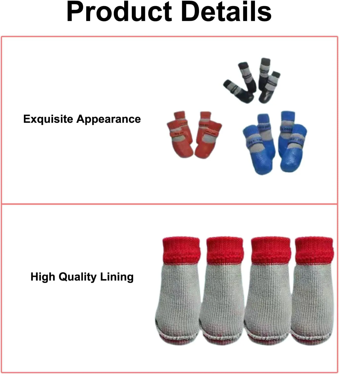Dog Shoes,Waterproof Anti-Slip Pet Socks,Wear-Resistant Outdoor Booties with Rubber Soles for Hiking and Running_M(Blue), Medium