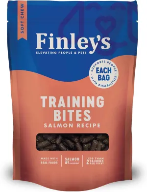 Finley's Salmon Training Bites, Low Calorie, All Natural Soft Chew Dog Treats, 10 Ounce (Pack of 1)