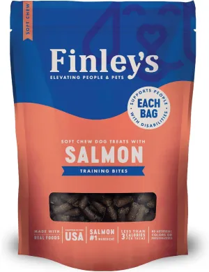 Finley's Salmon Training Bites, Low Calorie, All Natural Soft Chew Dog Treats, 16 Ounce (Pack of 1)