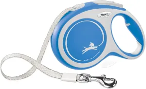FLEXI New Comfort Retractable Dog Leash (Tape), for Dogs Up to 110 lbs, 26 ft, Large, Blue/Pastel|German Quality Product
