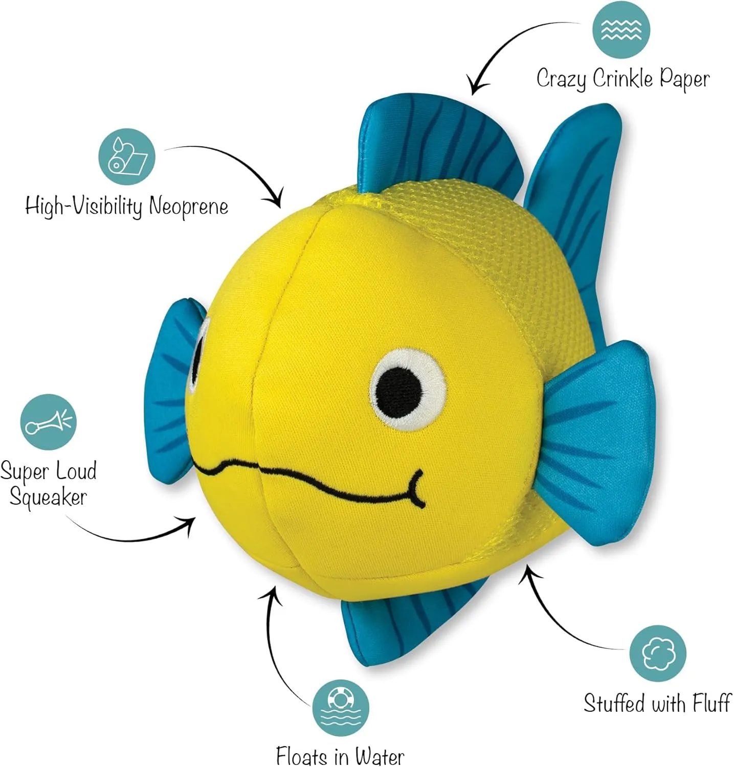 Fringe Studio "PIPSQUEAK Floating Dog Toys, Pet Shop Collection (640005)