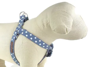 Grey/White Polka Dot Dog Harness - 511