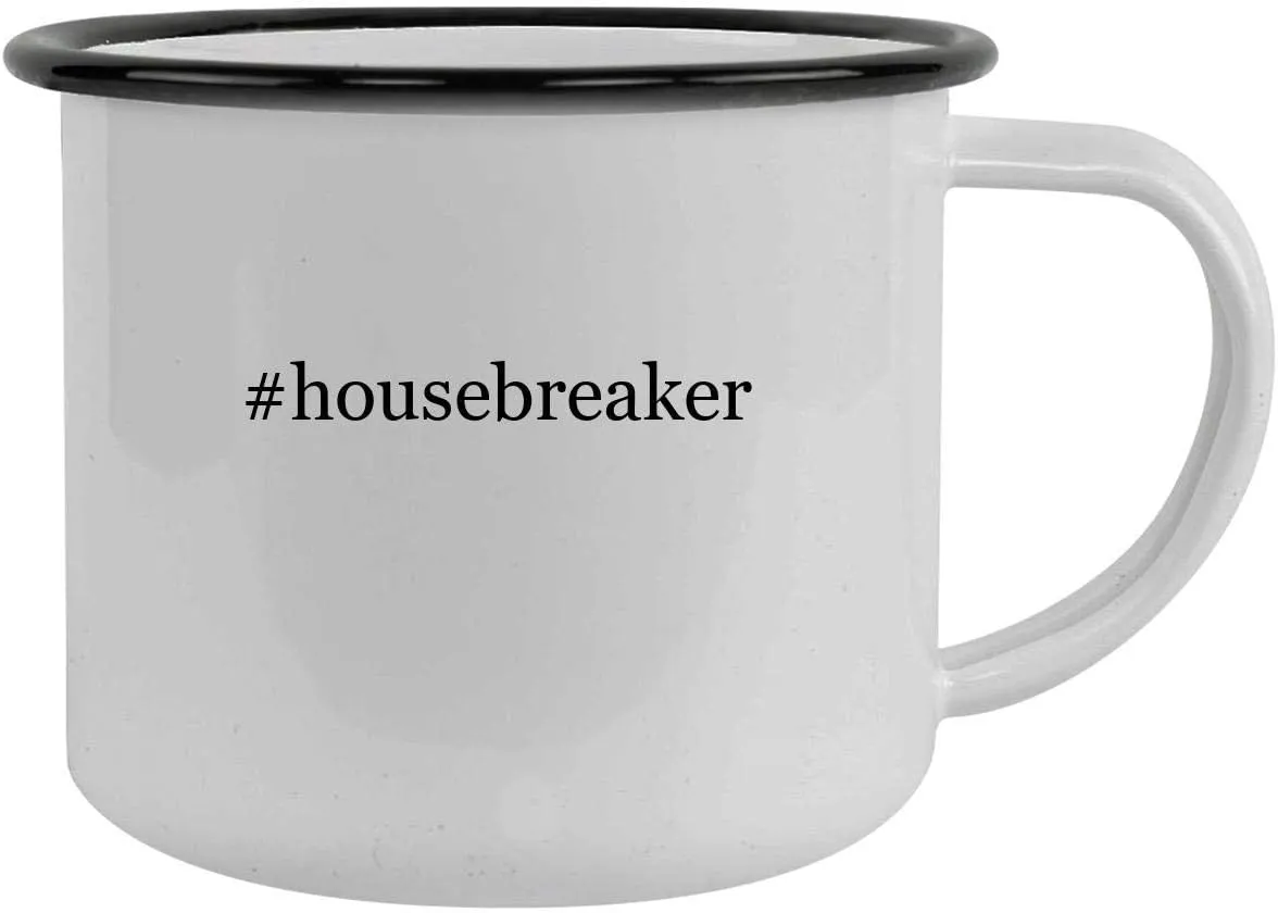 #housebreaker - 12oz Hashtag Camping Mug Stainless Steel, Black