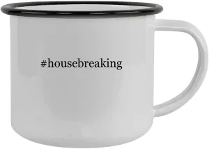 #housebreaking - 12oz Hashtag Camping Mug Stainless Steel, Black