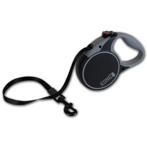 Kong Retractable Tape Leash Terrain Black