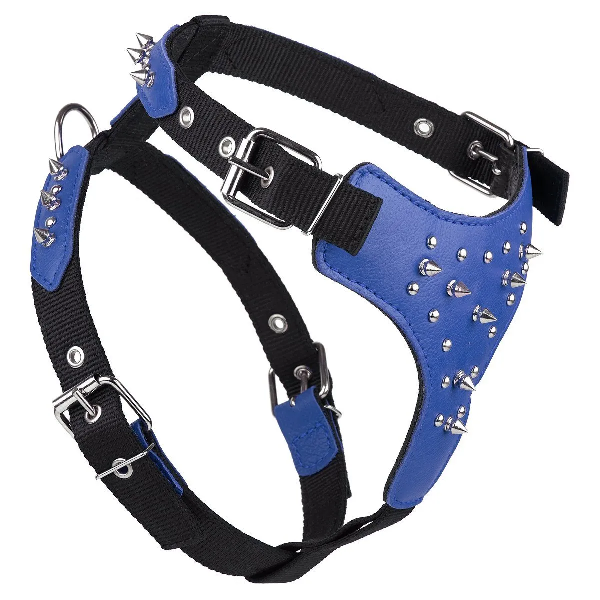 Leather   Nylon Spike Harness