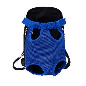 M 30*20cm blue Outdoor portable pet bag, breathable Mesh backpack for cats and dogs AZ19592