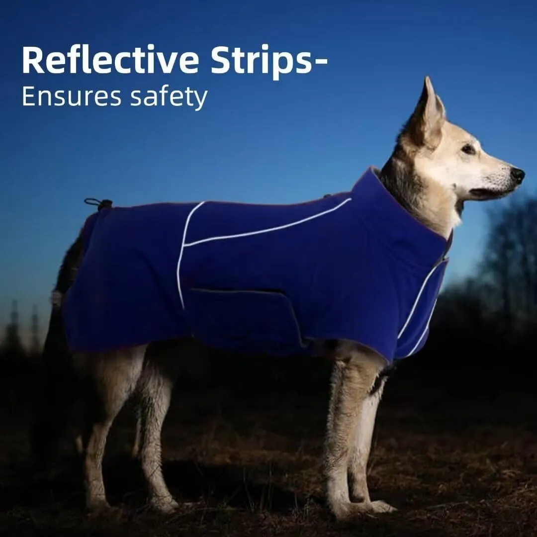 MIGOHI XXL Dog Jacket - Waterproof Winter Coat for Boys & Girls - Blue, Perfect for Golden Retriever & Weimaraner, Hiking & Camping