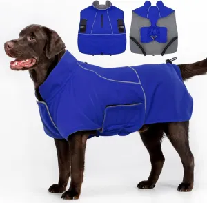 MIGOHI XXL Dog Jacket - Waterproof Winter Coat for Boys & Girls - Blue, Perfect for Golden Retriever & Weimaraner, Hiking & Camping