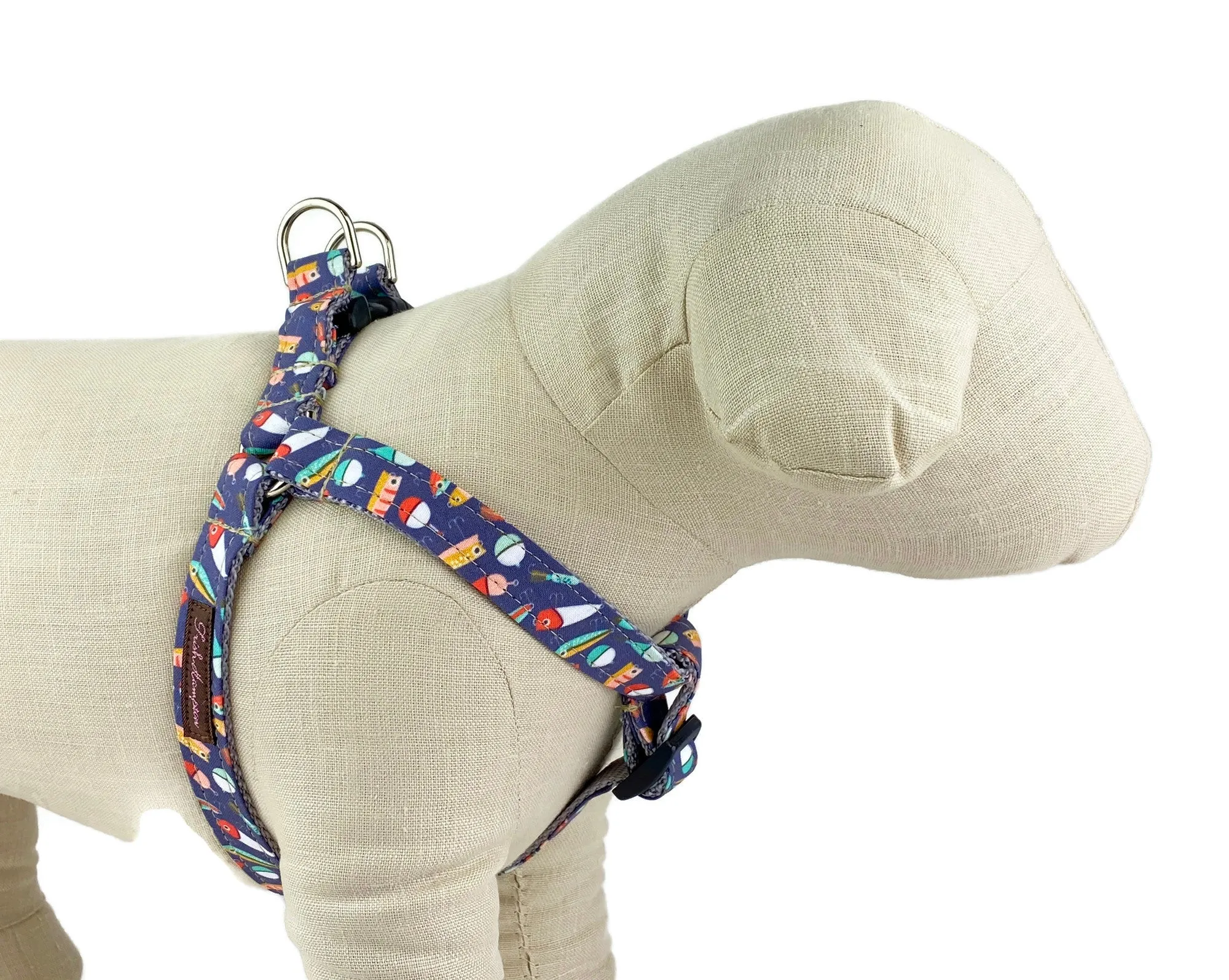 Navy Fishing Lures Dog Harness - 972