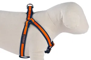 Navy/Bright Orange Stripe Dog Harness - 305