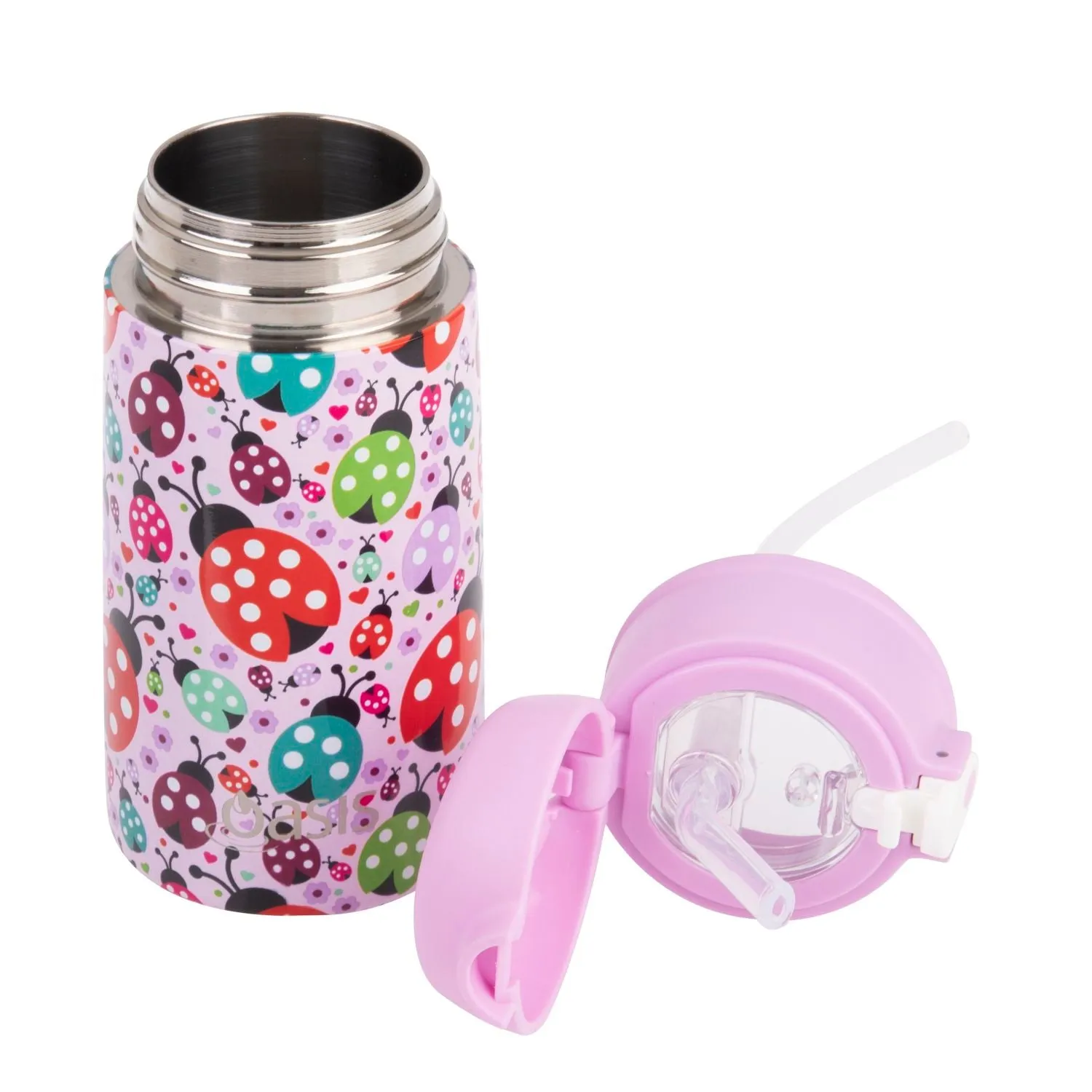 Oasis Kids Water Bottle with Sipper Silicone Straw 400ML