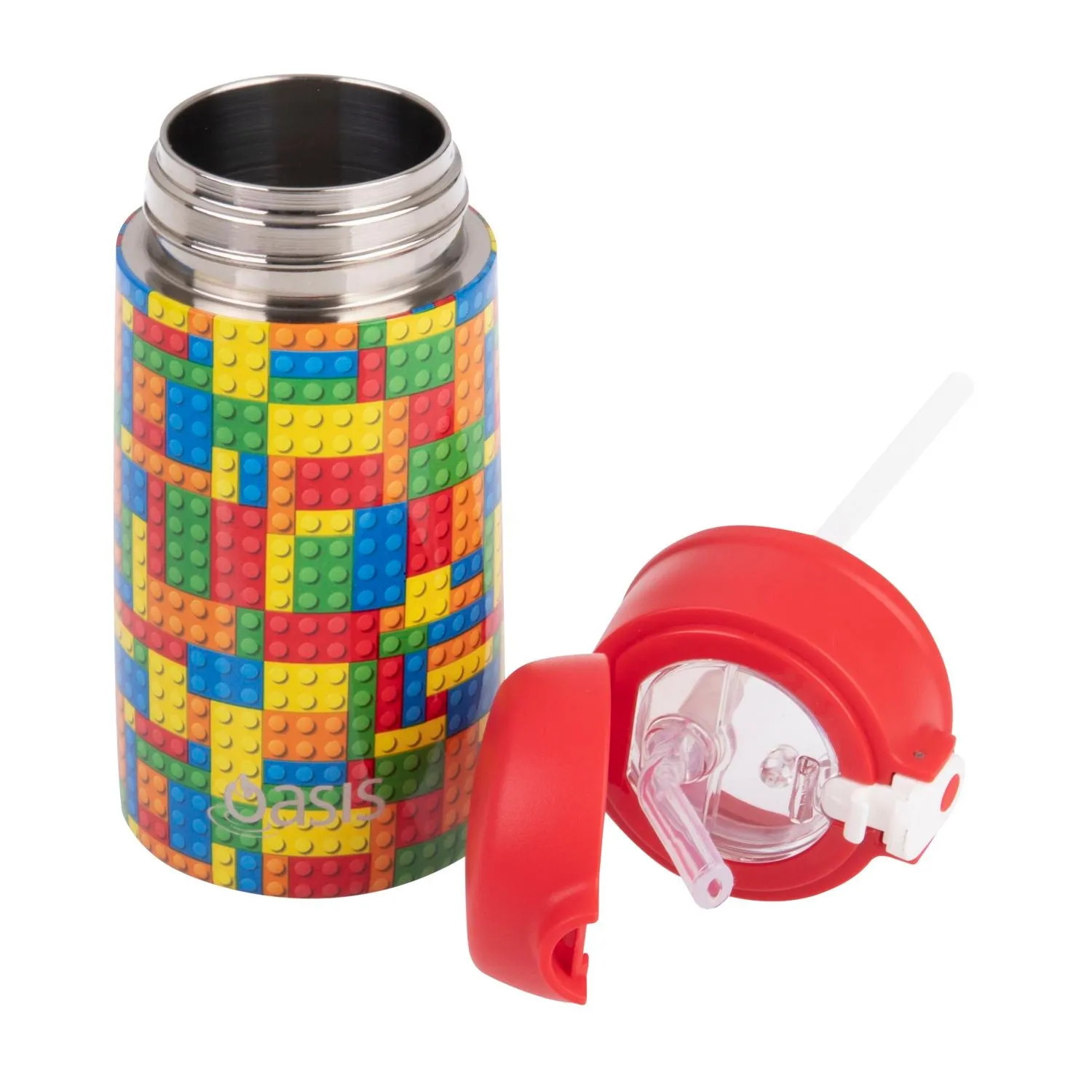 Oasis Kids Water Bottle with Sipper Silicone Straw 400ML
