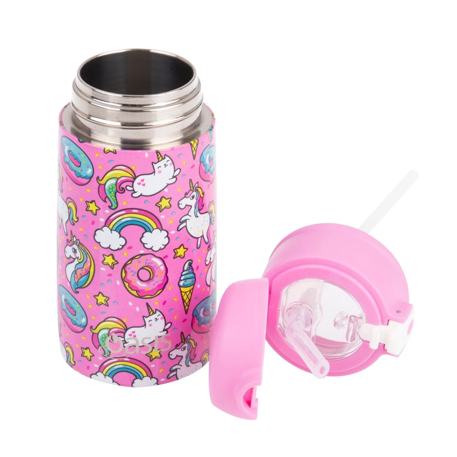 Oasis Kids Water Bottle with Sipper Silicone Straw 400ML