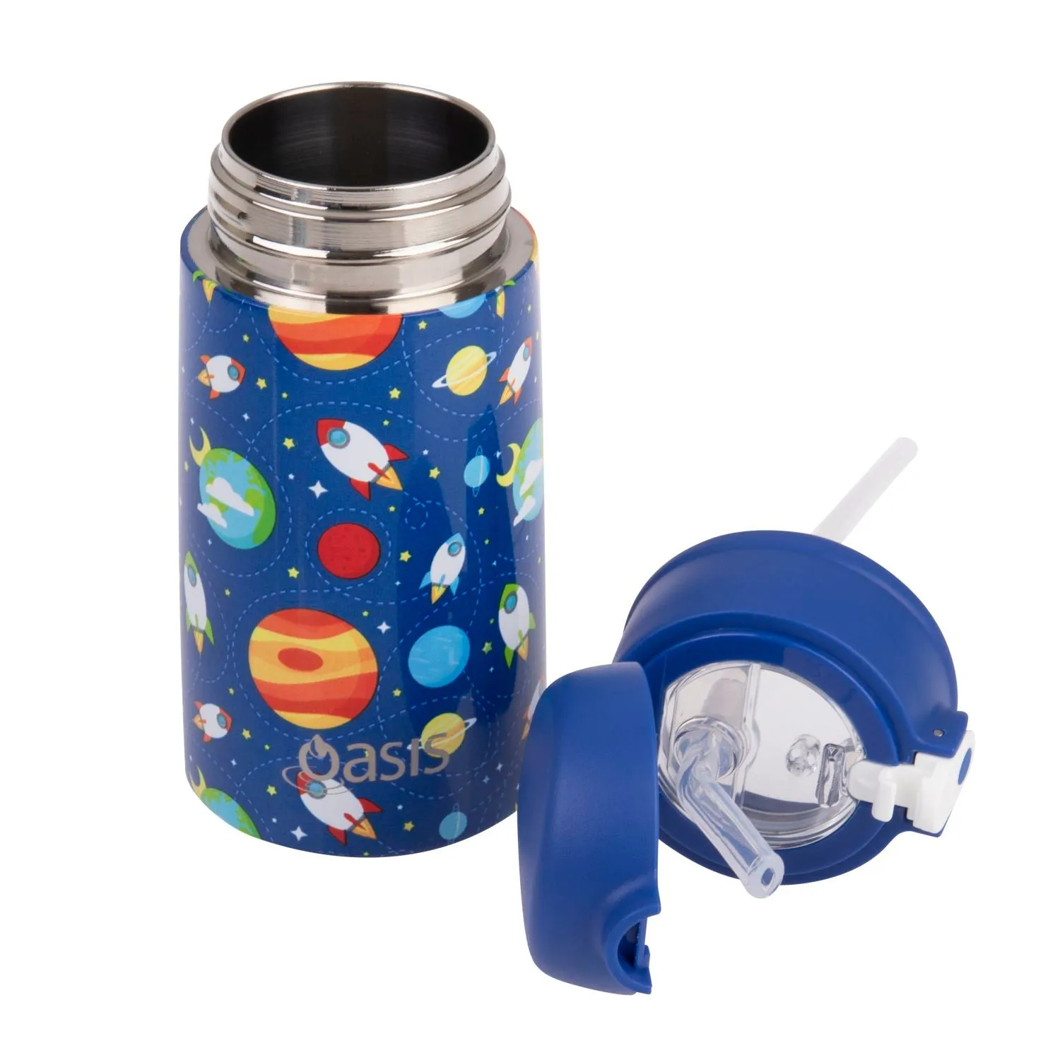 Oasis Kids Water Bottle with Sipper Silicone Straw 400ML