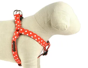 Orange/White Polka Dot Dog Harness - 510