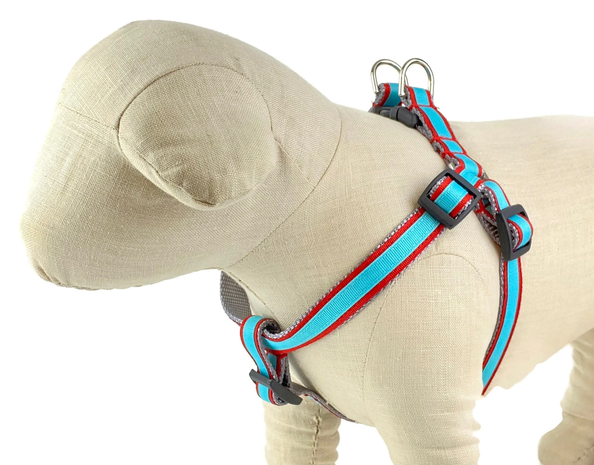 Red/Aqua Dog Harness - 330