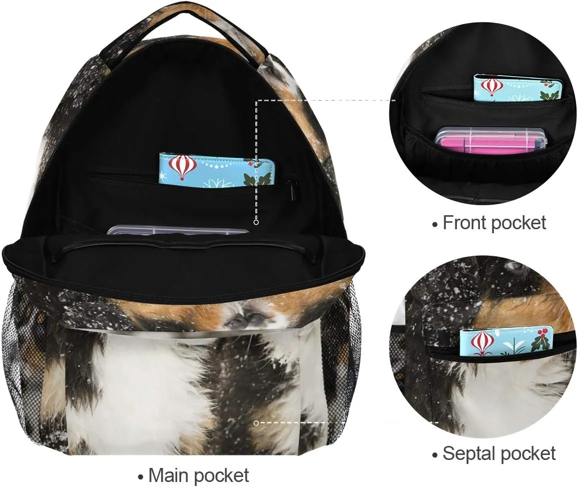 School College Backpack Rucksack Travel Bookbag Outdoor Bernese Mountain Dog