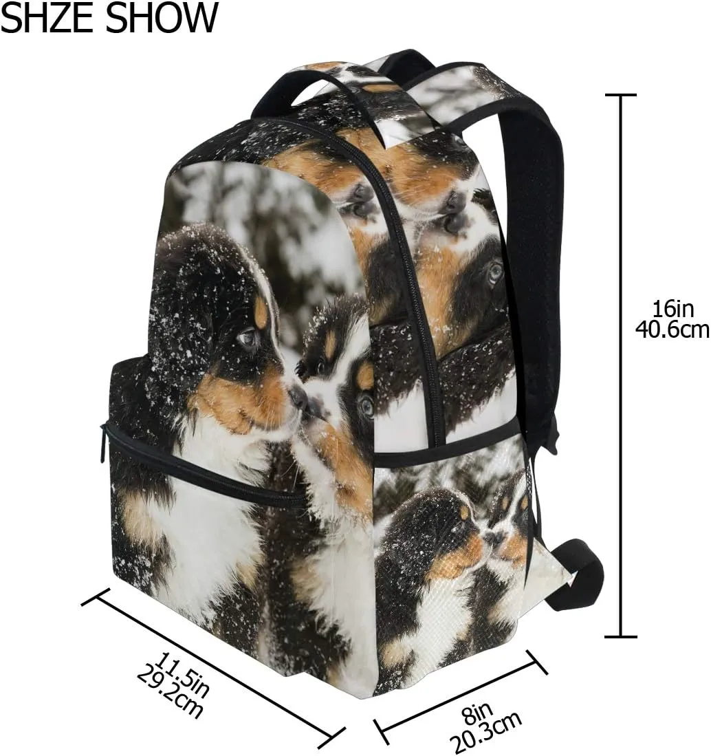 School College Backpack Rucksack Travel Bookbag Outdoor Bernese Mountain Dog