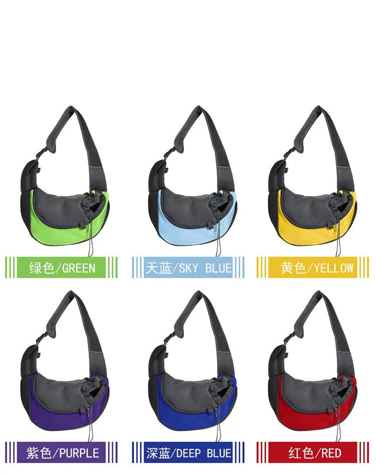 Sidiou Group Pet Travel Portable Slings Front Shoulder Bag Mesh Travel Tote Shoulder Bag Backpack
