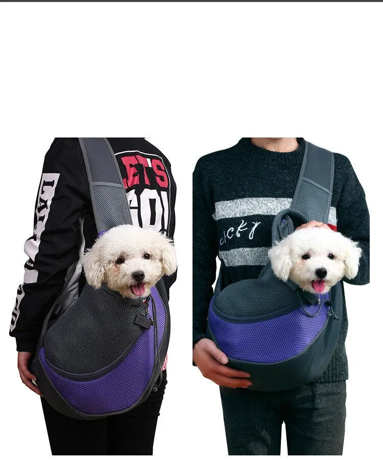 Sidiou Group Pet Travel Portable Slings Front Shoulder Bag Mesh Travel Tote Shoulder Bag Backpack