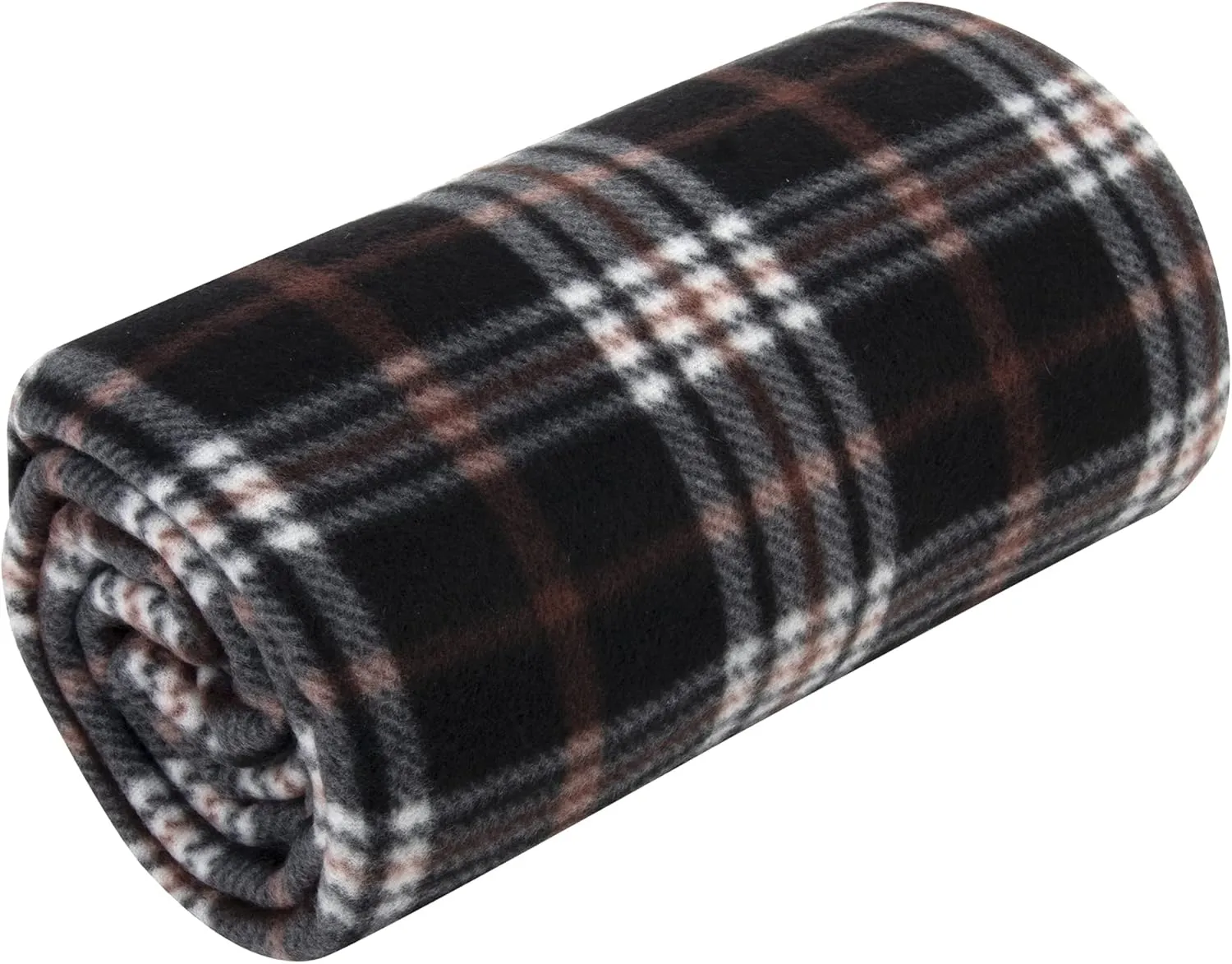 Trail maker (24 Pack) Plaid Fleece Blankets and Throws in Bulk Pack 50 x 60 for Wedding Guests, Homeless, Pets, 160 GSM