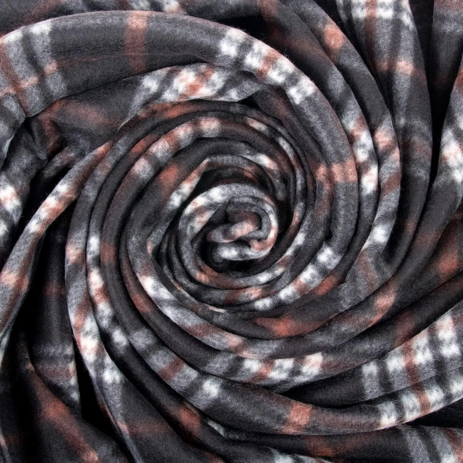 Trail maker (24 Pack) Plaid Fleece Blankets and Throws in Bulk Pack 50 x 60 for Wedding Guests, Homeless, Pets, 160 GSM