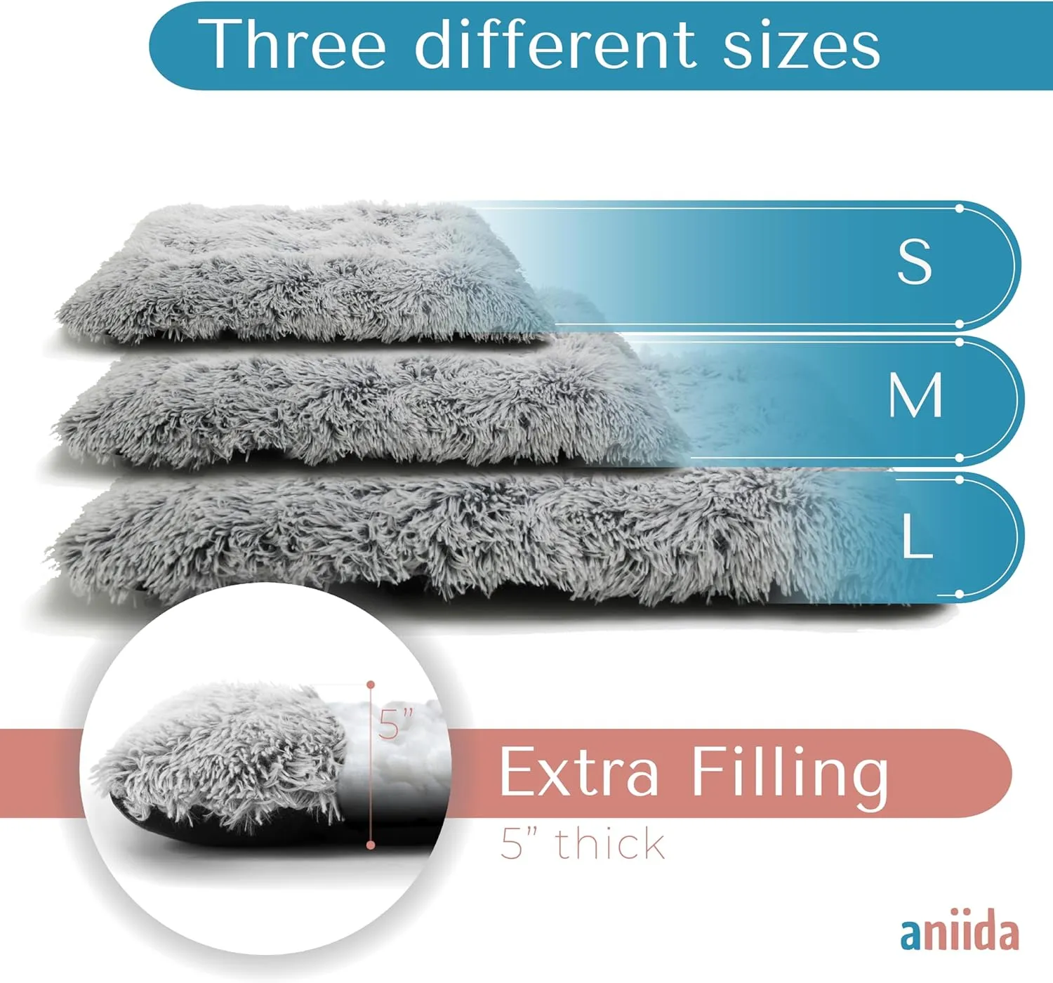 Washable Dog Cat Bed, Washable Pet Bed, Cat Beds for Indoor Cats, Dog Bed Medium Size Dog, Small Dog Bed, Comfortable Bed for Dogs and Cats (Small 25L x 19W x 5Th inches)