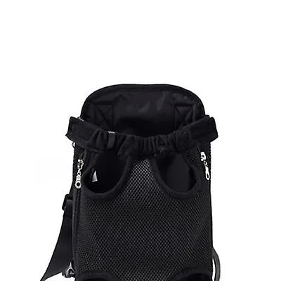 XL 41*25cm black Outdoor portable pet bag, breathable Mesh backpack for cats and dogs AZ19586