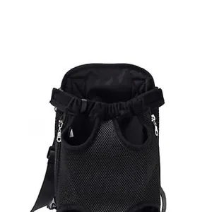 XL 41*25cm black Outdoor portable pet bag, breathable Mesh backpack for cats and dogs AZ19586